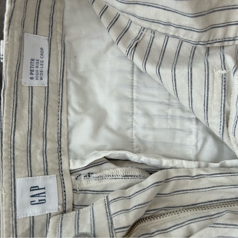 GAP Stripe High Rise Wide Leg Crop Pants - Picture 9 of 13
